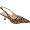 Bcbgeneration Women's Kami Slingback Kitten Heel Pumps In Leopard