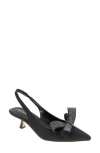 Bcbgeneration Kasti Slingback Pointed Toe Kitten Heel Pump In Black