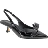 Bcbgeneration Kasiva Singback Kitten Heel Pump In Black Patent
