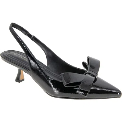 Bcbgeneration Kasiva Singback Kitten Heel Pump In Black Patent