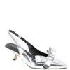 Bcbgeneration Kasiva Singback Kitten Heel Pump In Silver