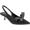 Bcbgeneration Kasti Slingback Pointed Toe Kitten Heel Pump In Black