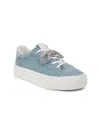 Bcbg Eneration Kid's Embellished Knot Denim Slip-on Sneakers In Blue
