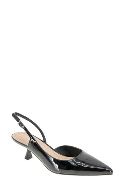 Bcbgeneration Kittie Slingback Kitten Heel Pump In Black Patent