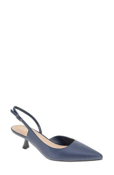 Bcbgeneration Kittie Slingback Kitten Heel Pump In Dark Ink Nappa