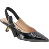 Bcbgeneration Kodari Slingback Kitten Heel Pump In Black Patent