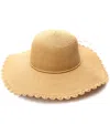 Bcbgeneration Lace Edge Straw Floppy Hat In Brown
