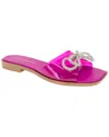 Bcbgeneration Laffi Womens Bow Man Made Slide Sandals