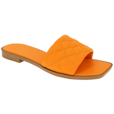 Bcbgeneration Laila Womens Quilted Slip On Flat Sandals