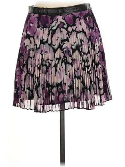 Pre-owned Bcbgeneration Leather Skirt In Purple