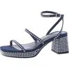 Bcbgeneration Lissena Womens Block Heel Faux Leather Ankle Strap