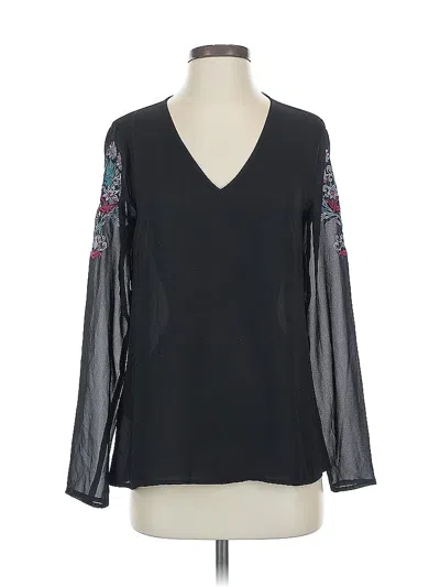 Pre-owned Bcbgeneration Long Sleeve Blouse In Black