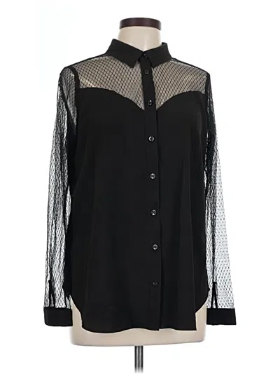 Pre-owned Bcbgeneration Long Sleeve Blouse In Black