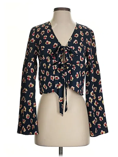 Pre-owned Bcbgeneration Long Sleeve Blouse In Black