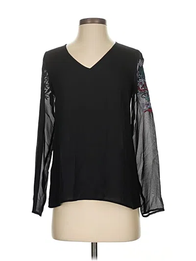 Pre-owned Bcbgeneration Long Sleeve Blouse In Black