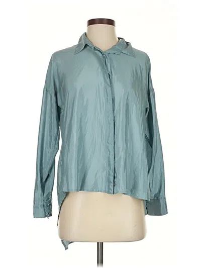 Pre-owned Bcbgeneration Long Sleeve Blouse In Blue