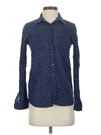Pre-owned Bcbgeneration Long Sleeve Blouse In Blue