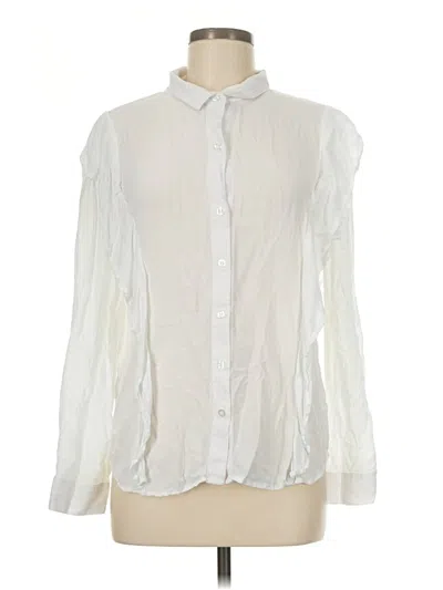 Pre-owned Bcbgeneration Long Sleeve Blouse In Ivory