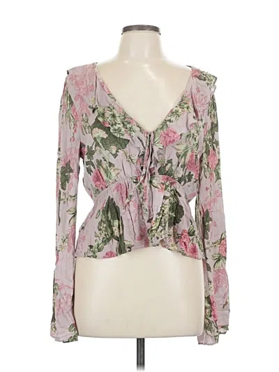 Pre-owned Bcbgeneration Long Sleeve Blouse In Pink