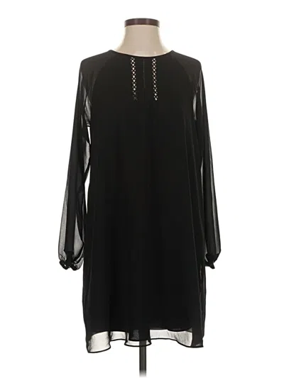 Pre-owned Bcbgeneration Long Sleeve Top Black Keyhole Neckline Tops