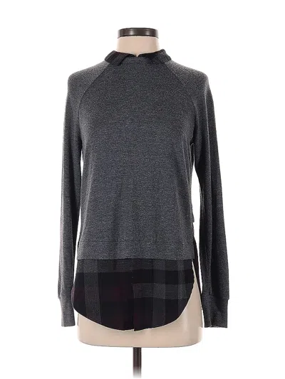 Pre-owned Bcbgeneration Long Sleeve Top Gray Turtleneck Tops
