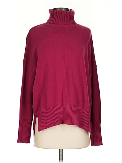 Pre-owned Bcbgeneration Long Sleeve Turtleneck In Burgundy