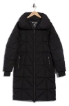 Bcbgeneration Longline Water Resistant Puffer Jacket In Black