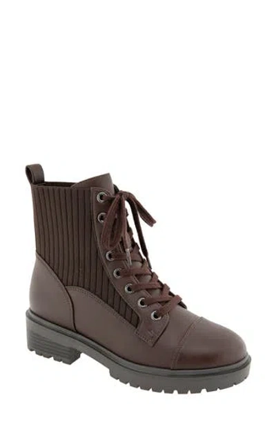 Bcbgeneration Mari Combat Bootie In Dark Brown
