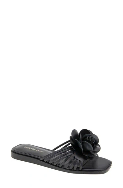 Bcbgeneration Masha Womens Slip On Square Toe Strappy Sandals In Black