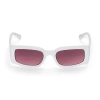 Bcbgeneration Midsize Womens Uv Protection Rectangular Sunglasses In White