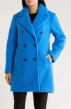 Bcbgeneration Women's Double-breasted Boucle Coat, Created For Macy's In Blue