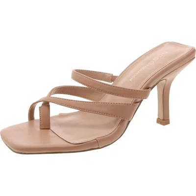 Bcbgeneration Mosina Womens Leather Square Toe Thong Sandals In Multi