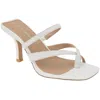 Bcbgeneration Mosina Womens Padded Insole Leather Heels In White