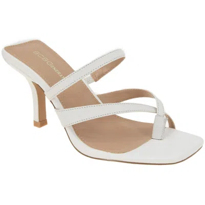 Bcbgeneration Mosina Womens Padded Insole Leather Heels In White
