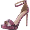 Bcbgeneration Nallah Womens Faux Leather Ankle Strap Platform Heels In Multi