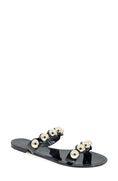 Bcbgeneration Nicola Jelly Slide Sandal In Black