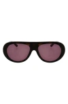 Bcbgeneration Oversized Plastic Womens Uv Protection Aviator Sunglasses In Brown