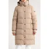 Bcbgeneration Pillow 3/4 Hooded Longline Puffer Coat In Multi