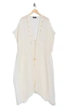Bcbgeneration Pinstripe Woven Duster In Ivory