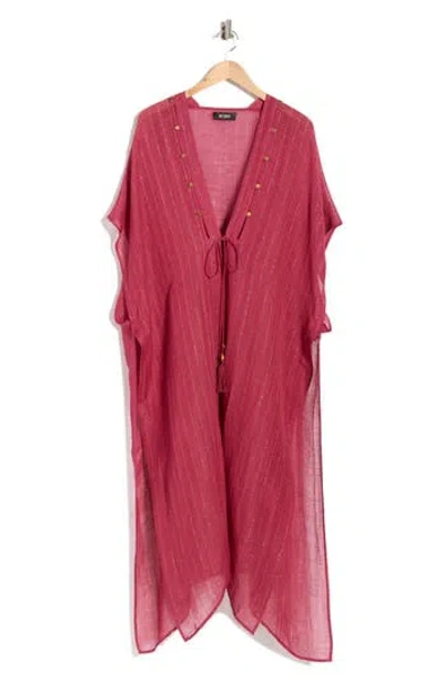 Bcbgeneration Pinstripe Woven Duster In Wine
