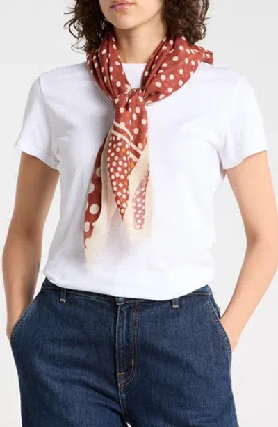 Bcbgeneration Polka Dot Scarf In Brown