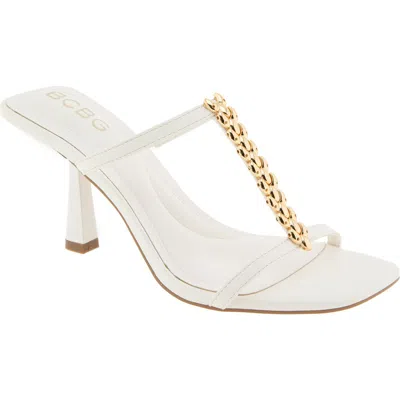 Bcbgeneration Ratina Chain Trim Sandal In White