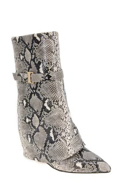 Bcbgeneration Rinzy Wedge Boot In Natural Snake