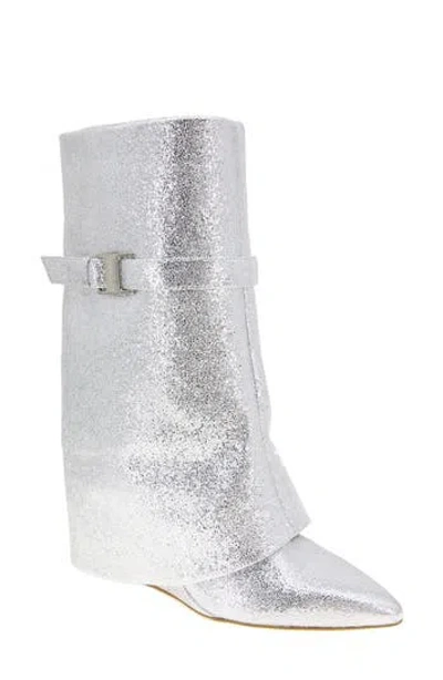 Bcbgeneration Women's Rinzy Cuff Fold Over Boots In Silver