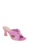 Bcbgeneration Rooba Slide Sandal In Viva Pink Raffia