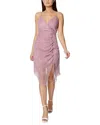 Bcbgeneration Womens Metallic Ruched Midi Dress