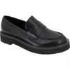 Bcbgeneration Sabin Womens Comfort Insole Faux Leather Loafers In Black