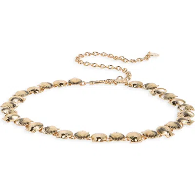 Bcbgeneration Seashell Chain Belt In Gold