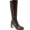 Bcbgeneration Women's Seena Block Heel Square Toe Tall Boots In Mocha