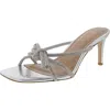 Bcbgeneration Selma Womens Rhinestone Manmade Slide In Silver